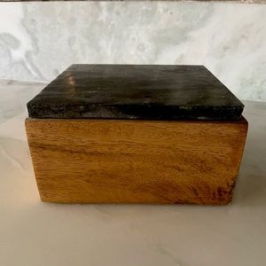 Threshold Wood Box with Genuine Marble Top